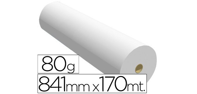 Papel reprografía ppc para planos 841 mm x 170 m 80 g