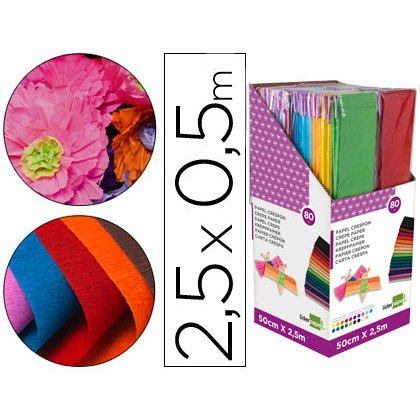 Papel crespón Liderpapel 80 unidades colores