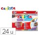 Rotulador carioca birello bipunta caja de 24 colores surtidos