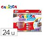 Rotulador carioca birello doble punta caja de 24 unidades colores surtidos