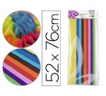 Papel seda liderpapel 52x76cm 18g/m2 bolsa de 10 hojas colores surtidos