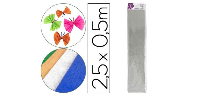 Papel crespón Liderpapel metalizado