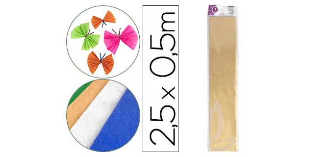 Papel crespón Liderpapel metalizado