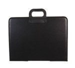 Cartera portadocumentos q-connect negra con asa con cremallera din a3 420x297 mm