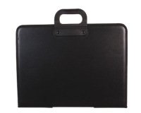 Cartera portadocumentos q-connect negra con asa con cremallera din a3 420x297 mm