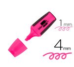 Rotulador liderpapel mini fluorescente rosa