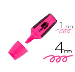 Rotulador liderpapel mini fluorescente rosa