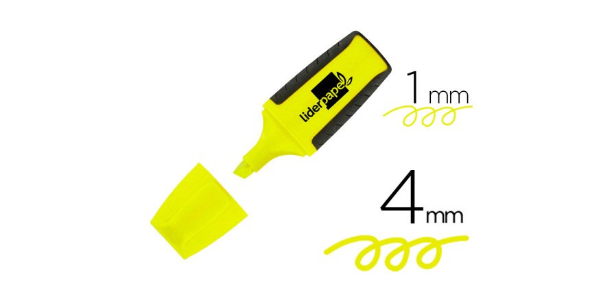 Rotulador liderpapel mini fluorescente amarillo