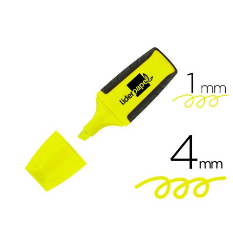 Rotulador liderpapel mini fluorescente amarillo