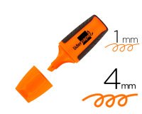 Rotulador liderpapel mini fluorescente naranja