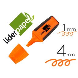 Rotulador liderpapel mini fluorescente naranja