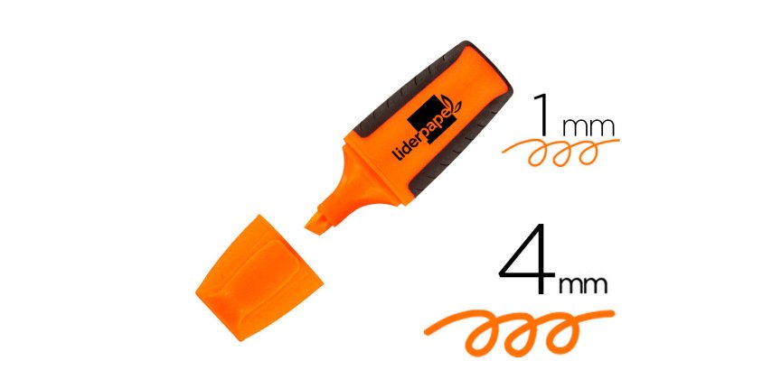 Rotulador liderpapel mini fluorescente naranja