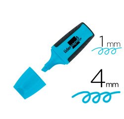 Rotulador liderpapel mini fluorescente azul