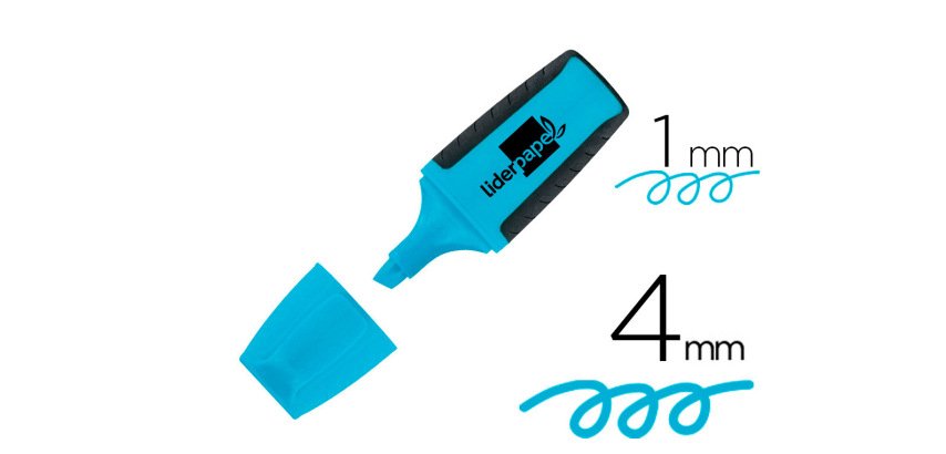 Rotulador liderpapel mini fluorescente azul