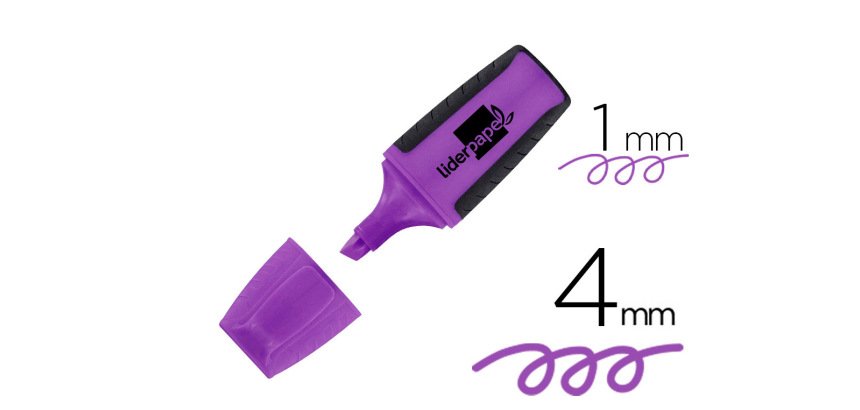 Rotulador liderpapel mini fluorescente violeta