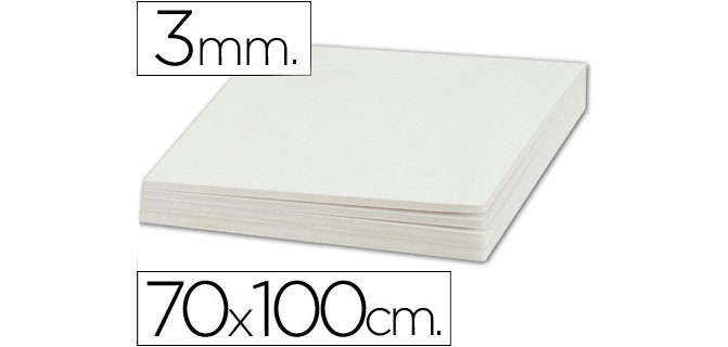 Carton pluma liderpapel blanco doble cara 70x100cm espesor 3mm