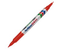 Rotulador artline marcador permanente ek-041t rojo doble punta 0.4 y 1.0 mm