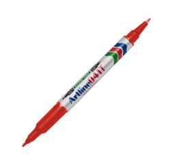 Rotulador artline marcador permanente ek-041t rojo doble punta 0.4 y 1.0 mm