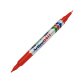 Rotulador artline marcador permanente ek-041t rojo doble punta 0.4 y 1.0 mm