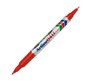 Rotulador artline marcador permanente ek-041t rojo doble punta 0.4 y 1.0 mm