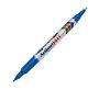 Rotulador artline marcador permanente ek-041t azul doble punta 0.4 y 1.0 mm