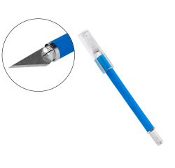 Bisturi q-connect metalico aleacion de aluminio con goma - 5 cuchillas de repuesto - blister 1 unidad