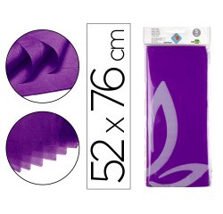 Papel seda liderpapel 52x76cm 18g/m2 bolsa de 5 hojas