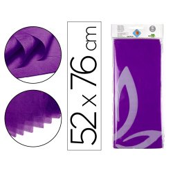 Papel seda liderpapel 52x76cm 18g/m2 bolsa de 5 hojas
