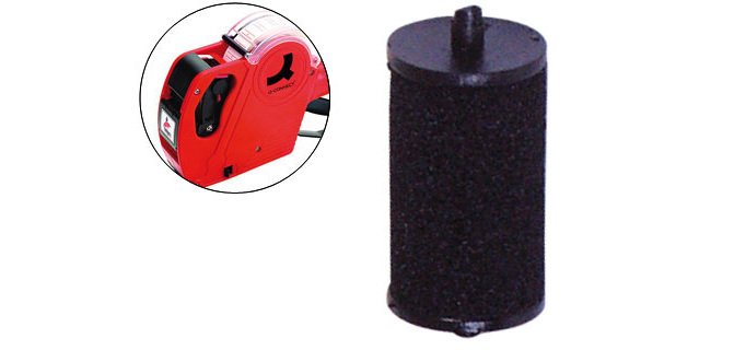 Rodillo entintador q-connect 20 mm tinta color negro para etiquetadora q-connect kf00712