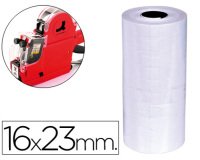 Etiquetas q-connect blanca 16x23 mm lisa rollo 700 etiquetas para etiquetadora q-connect kf00711