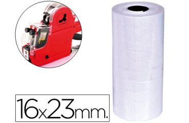 Etiquetas q-connect blanca 16x23 mm lisa rollo 700 etiquetas para etiquetadora q-connect kf00711