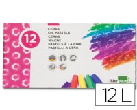 Lapices cera semi blanda lider papel caja de 12 unidades colores surtidos