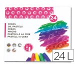 Lapices cera semi blanda lider papel caja de 24 unidades colores surtidos