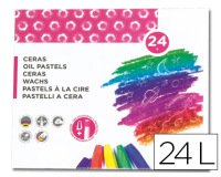 Lapices cera semi blanda lider papel caja de 24 unidades colores surtidos