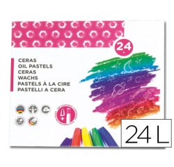 Lapices cera semi blanda lider papel caja de 24 unidades colores surtidos