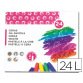 Lapices cera semi blanda lider papel caja de 24 unidades colores surtidos