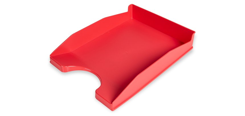 Bandeja sobremesa plastico q-connect rojo opaco 240x70x340 mm
