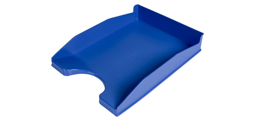 Bandeja sobremesa plastico q-connect azul opaco 240x70x340 mm