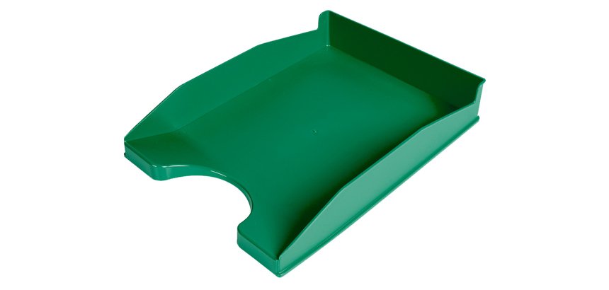 Bandeja sobremesa plastico q-connect verde opaco 240x70x340 mm