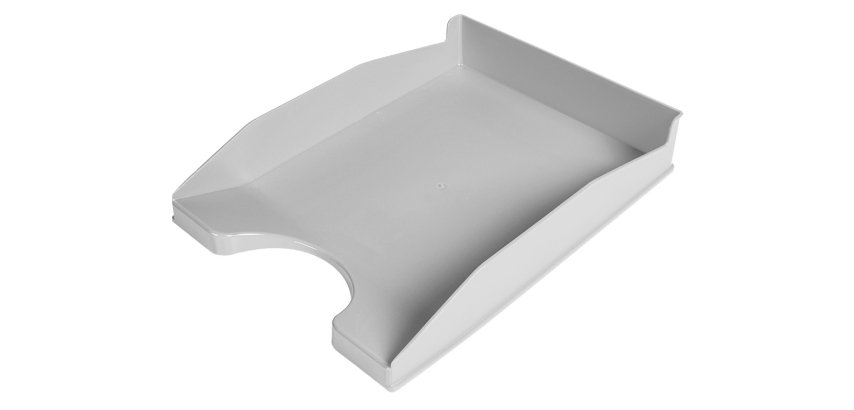Bandeja sobremesa plastico q-connect gris opaco 240x70x340 mm