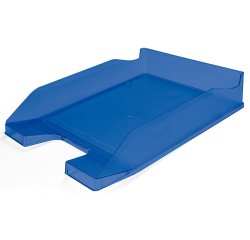 Bandeja sobremesa plastico q-connect azul transparente 240x70x340 mm