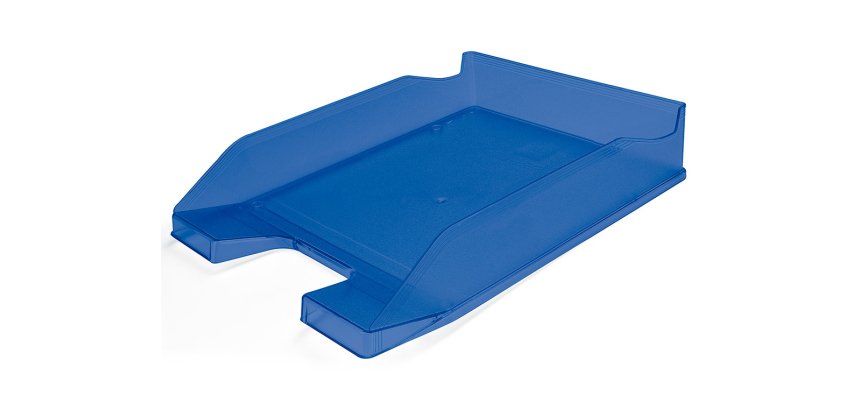 Bandeja sobremesa plastico q-connect azul transparente 240x70x340 mm