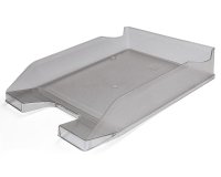 Bandeja sobremesa plastico q-connect gris oscuro transparente 240x70x340 mm