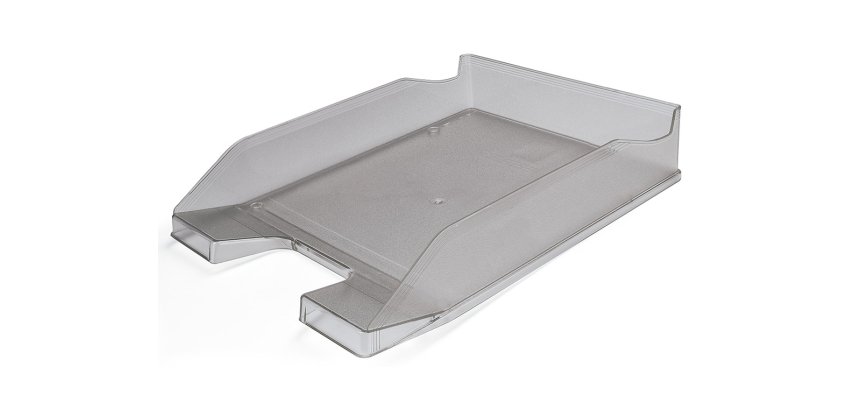 Bandeja sobremesa plastico q-connect gris oscuro transparente 240x70x340 mm