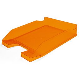 Bandeja sobremesa plastico q-connect naranja transparente 240x70x340 mm