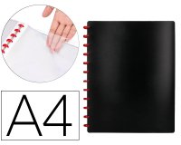 Carpeta liderpapel din a4 con 20 fundas intercambiables color negro