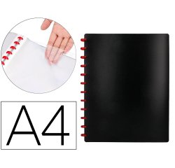Carpeta liderpapel din a4 con 20 fundas intercambiables color negro