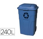 Contenedor selectivo q-connect 240L azul con ruedas