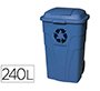 Contenedor selectivo q-connect 240L azul con ruedas