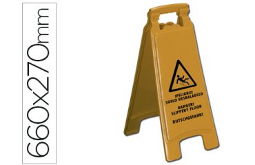 Cartel plastico q-connect señalizacion suelo resbaladizo